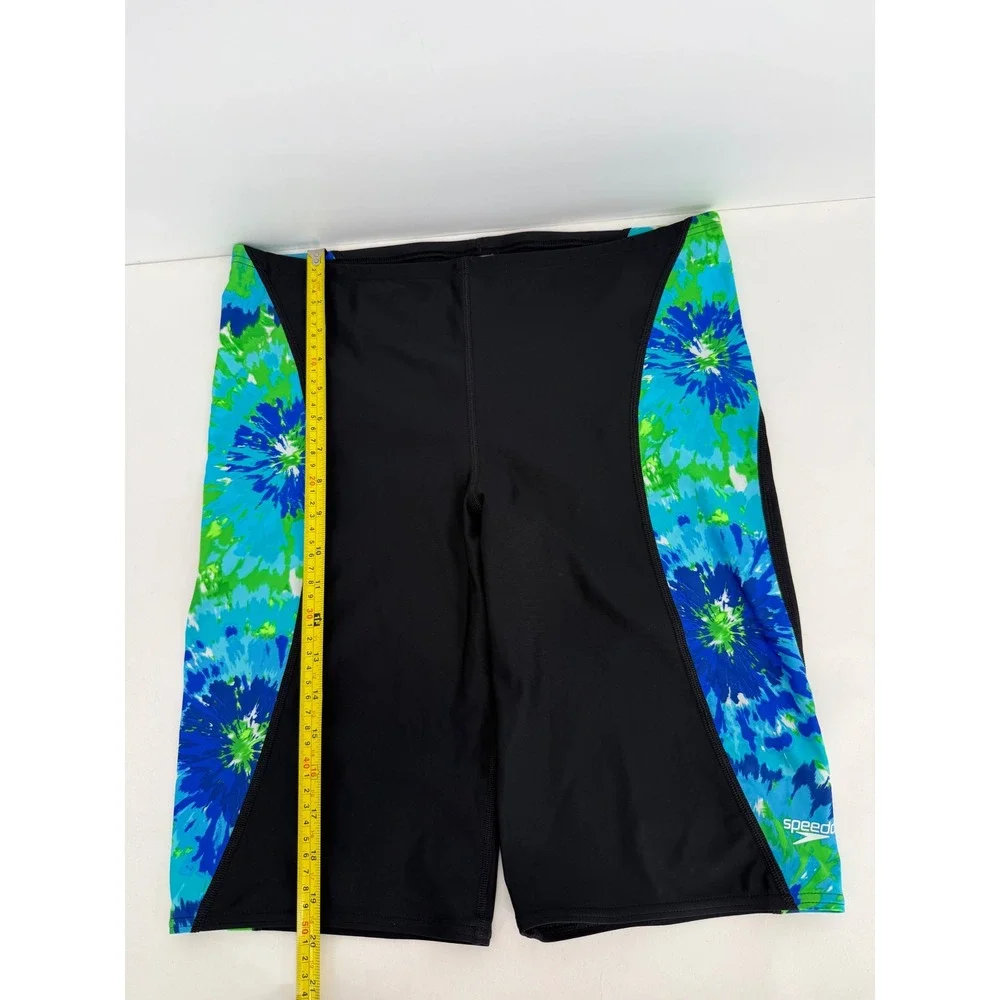 Speedo PowerFLEX Eco Men Swim Jammers Black Blue Green Floral Tie Dye Sz 38